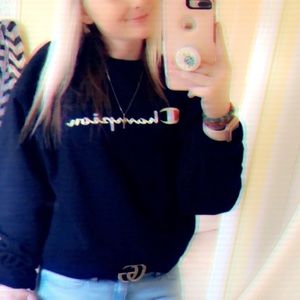 Black champion sweatshirt